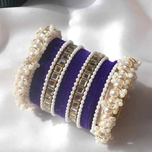 Bridal Pearl Bangle Set